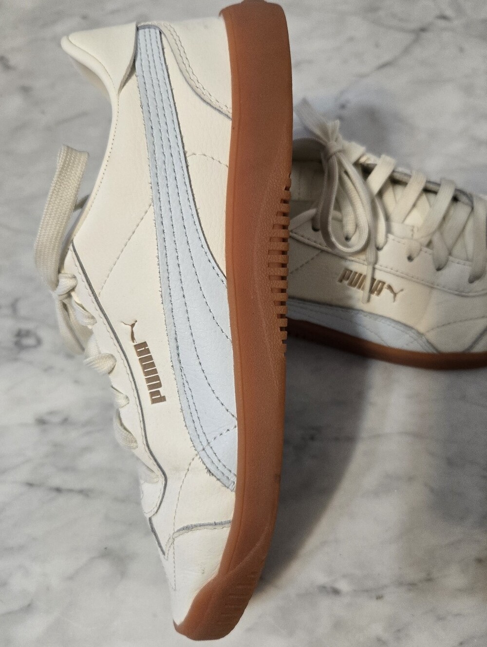 Puma Sneakers with Light Blue Stripe and Gum Sole - Picture 5 of 7